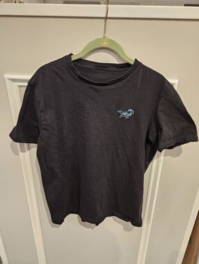 George Not Found streamer black tshirt with embroidered GNF & dinosaur Turquoise